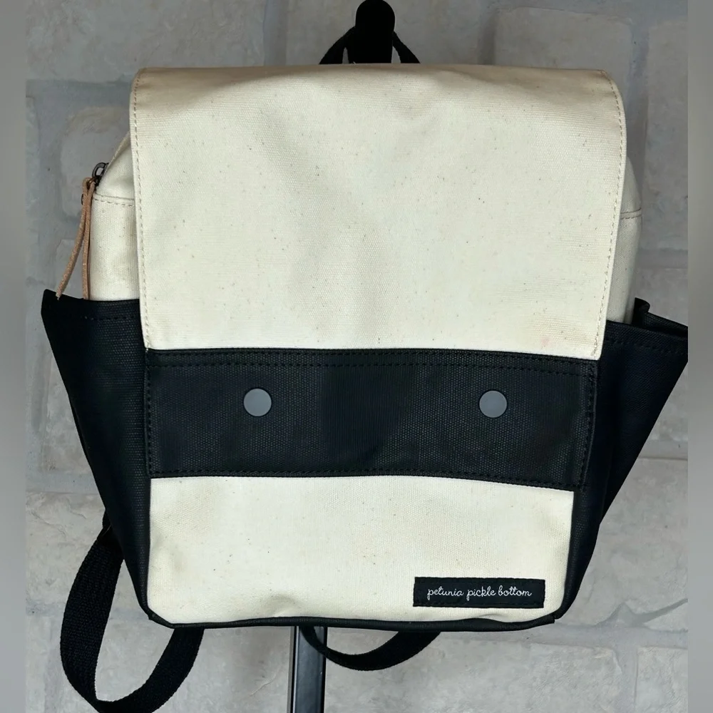 Petunia Pickle Bottom Axis Birch Black Backpack Diaper Bag